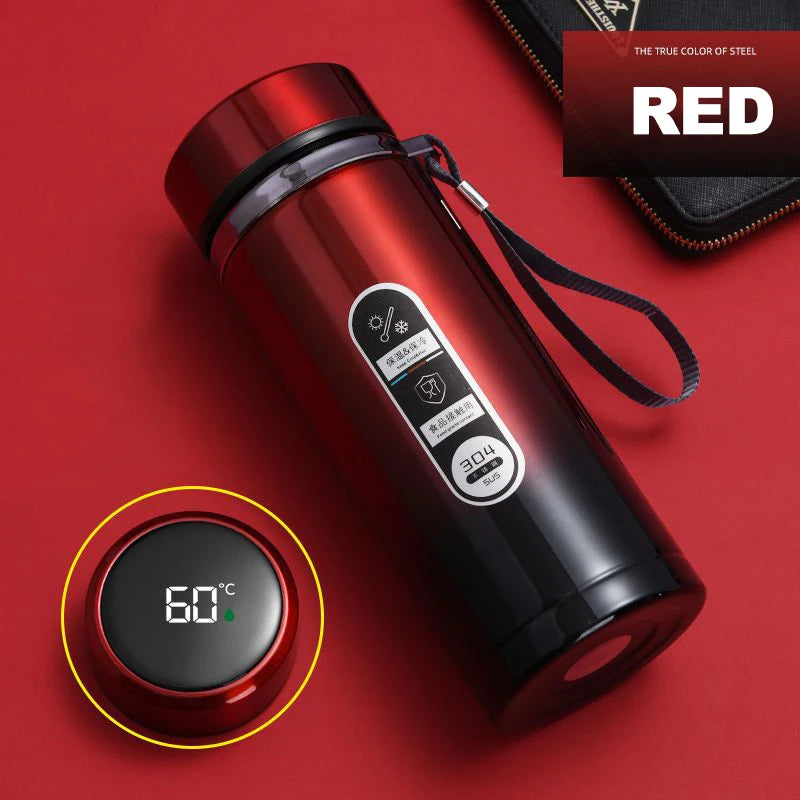 Thermos Flask in Stainless Steel with LED Temperature Display SUS304