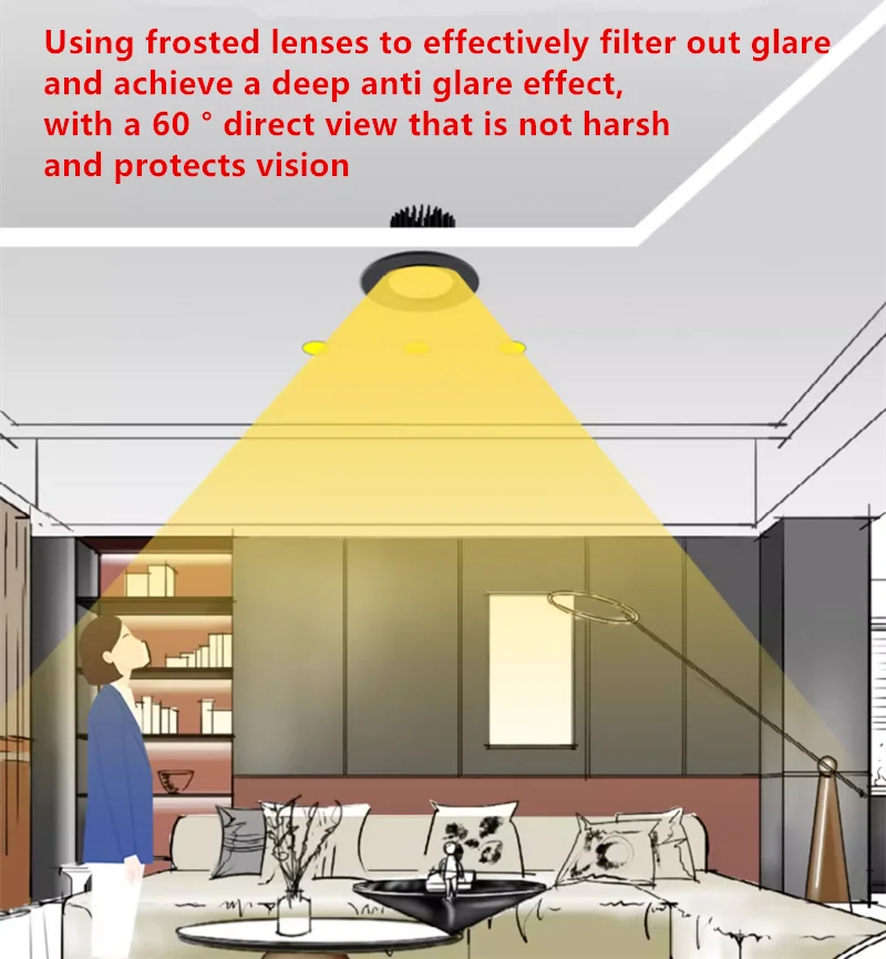 HIGH-PERFORMANCE LED DOWNLIGHT ANGLE ADJUSTABLE ANTI-GLARE AIDREAMS