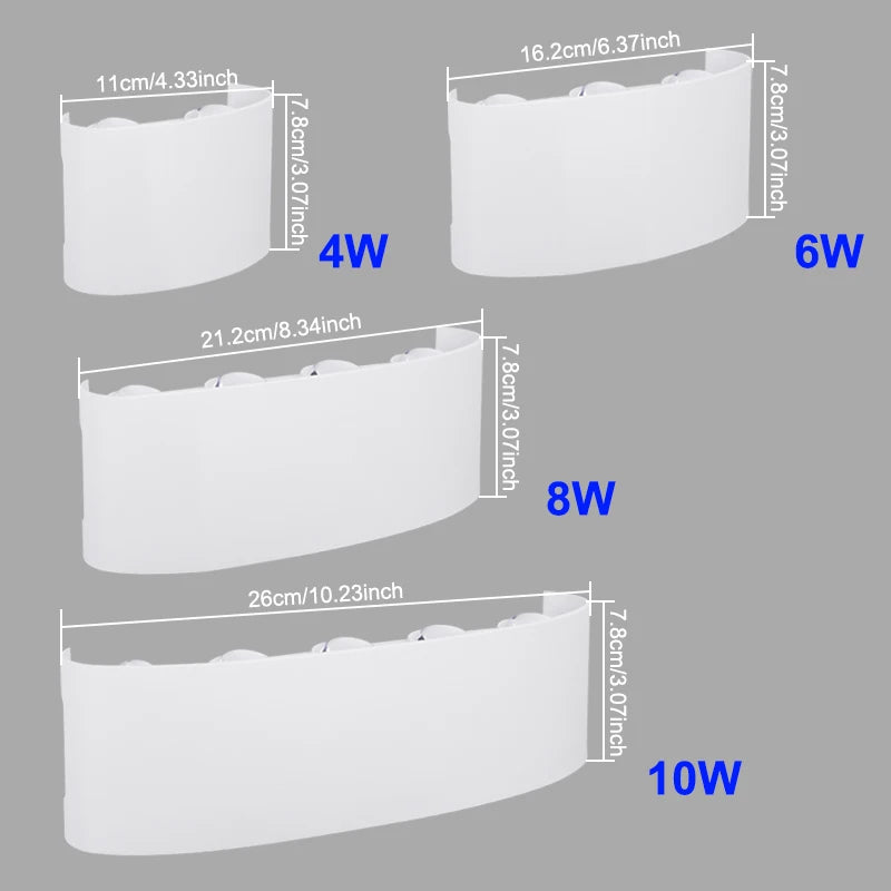 LED WALL LIGHT WATERPROOF IP65 OUTDOOR WALL LAMP AIDREAMS