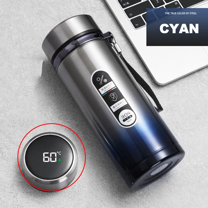 Thermos Flask in Stainless Steel with LED Temperature Display SUS304