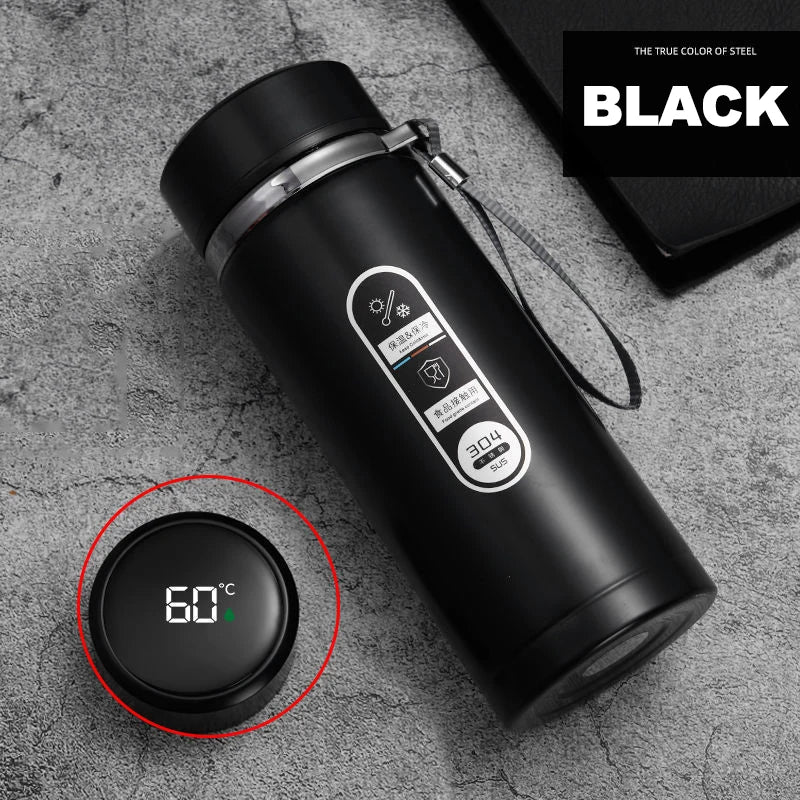 Thermos Flask in Stainless Steel with LED Temperature Display SUS304