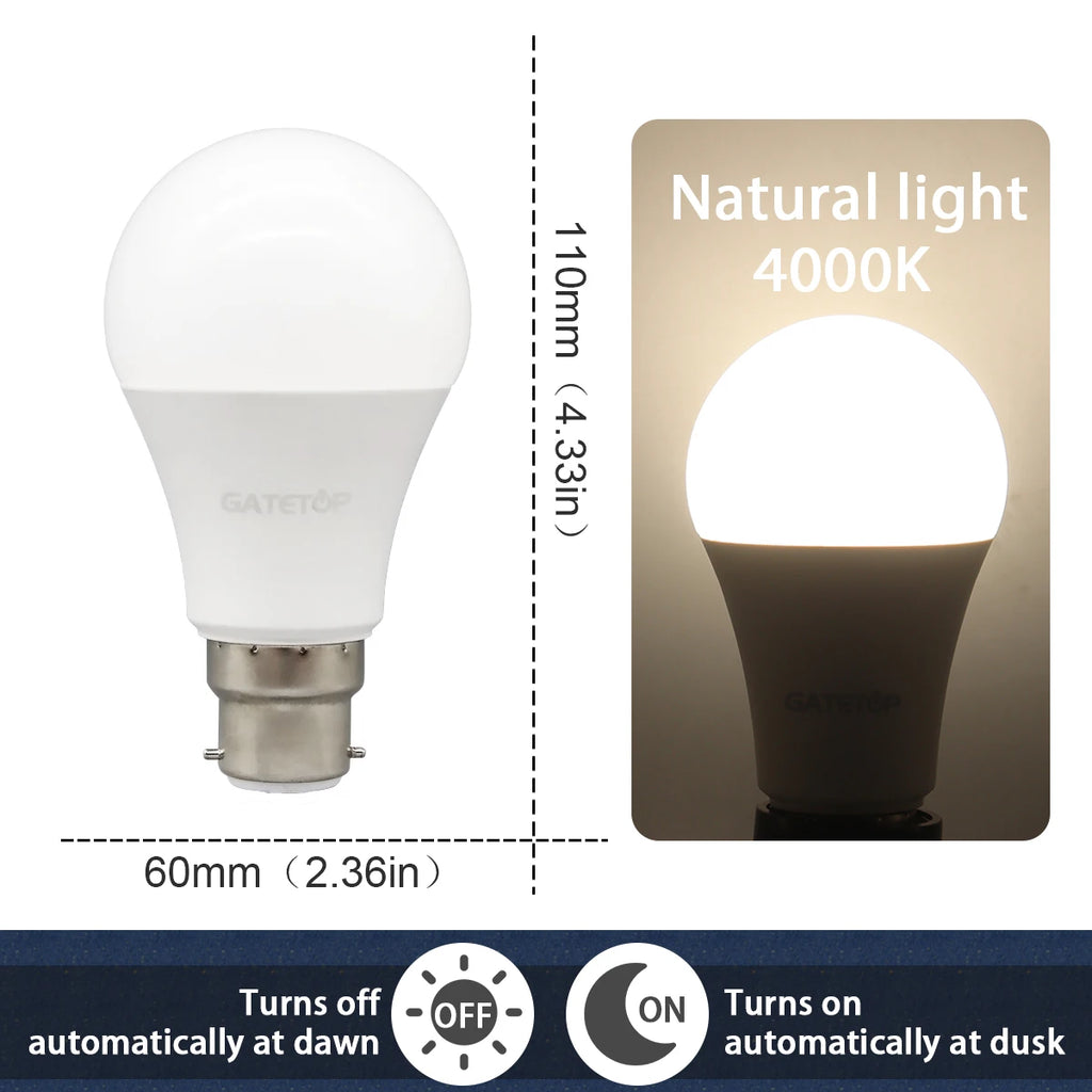 LED BULB LIGHT SENSOR CONTROL DUSK TO DAWN AIDREAMS