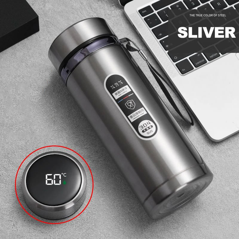 Thermos Flask in Stainless Steel with LED Temperature Display SUS304