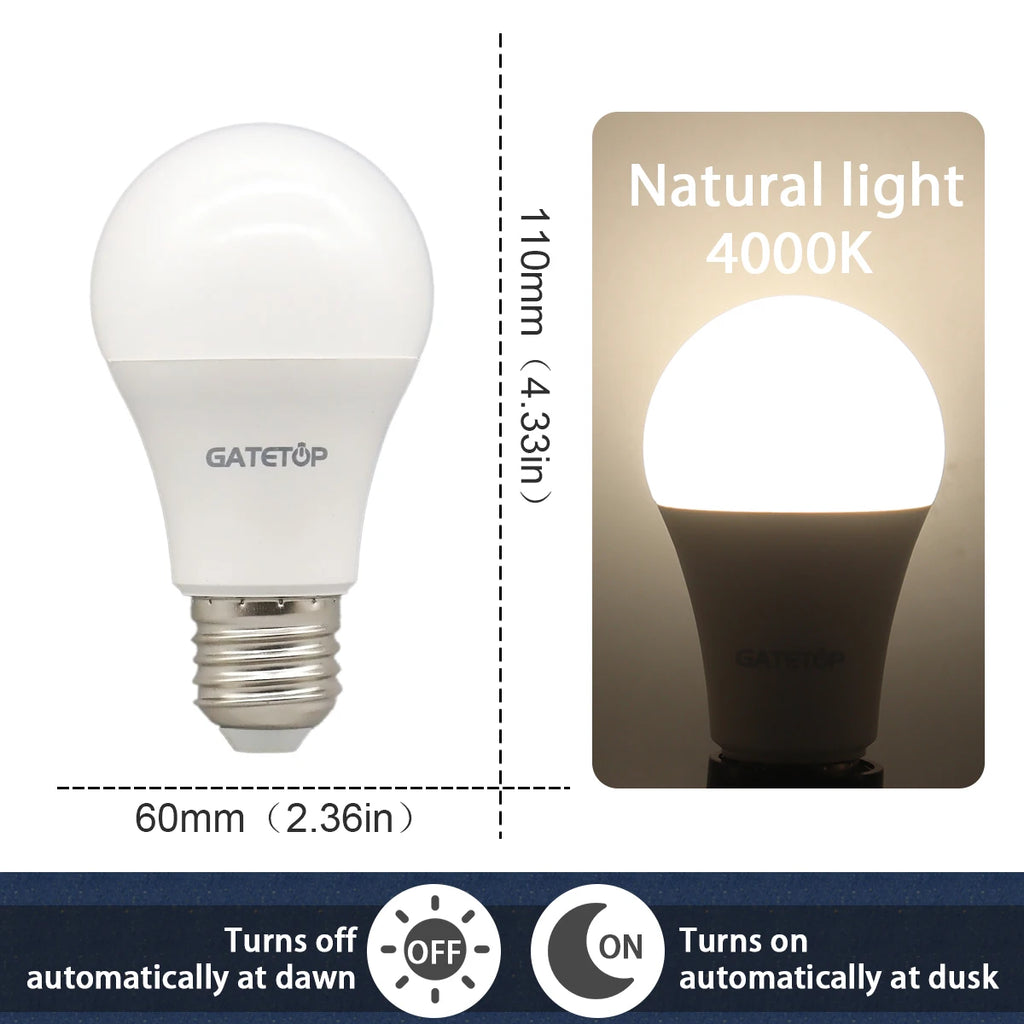 LED BULB LIGHT SENSOR CONTROL DUSK TO DAWN AIDREAMS