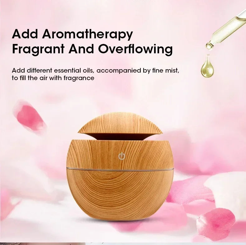 USB Mushroom Ultrasonic Humidifier — Aroma Diffuser with LED Light | AIDreams