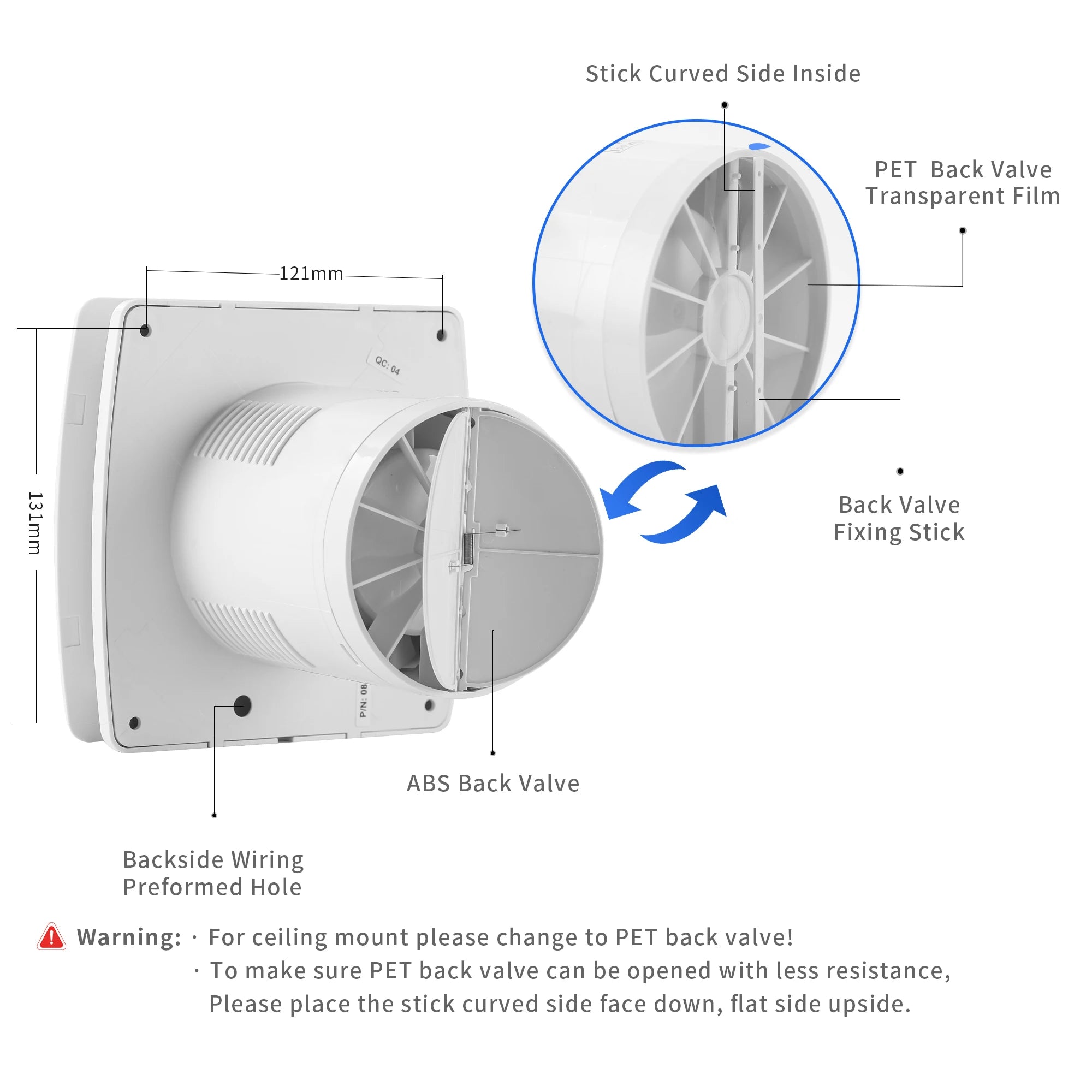 EXHAUST FAN WITH HUMIDITY SENSOR AIDREAMS