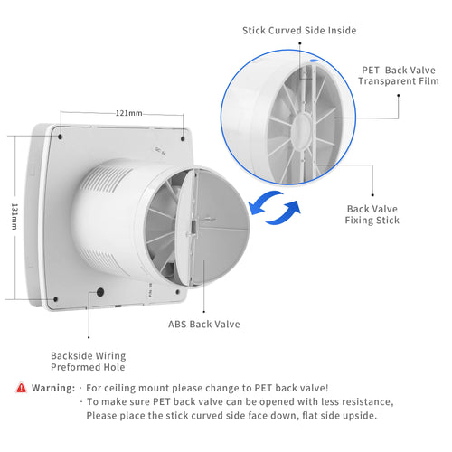 EXHAUST FAN WITH HUMIDITY SENSOR AIDREAMS